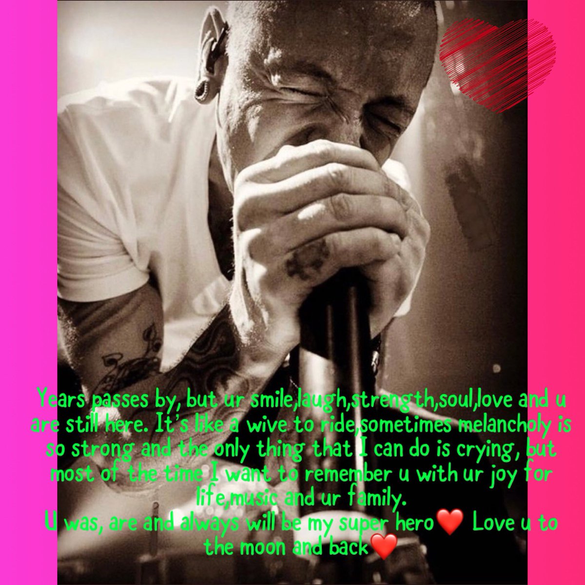 U are and always will be my super hero❤️ Miss u forever C 🥺❤️ #MakeChesterProud #chesterbennington #chesterforever #LinkinPark #linkinlove #LinkinParkForever