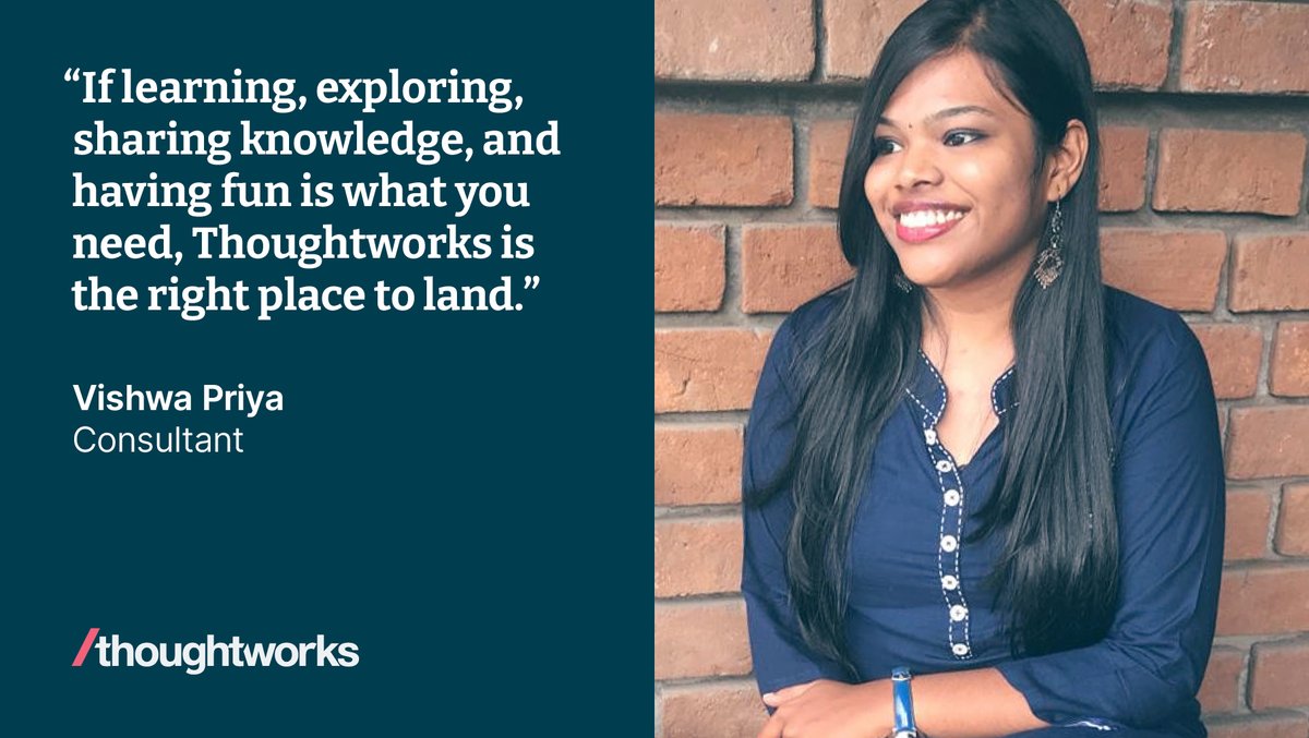 thoughtworksIN's tweet image. Be part of an inclusive workforce that drives #digitaltransformation! Explore incredible job opportunities at #Thoughtworks.
Apply now: thght.works/3wLnexi
#ApplicationDevelopers #ThoughtworksIndia #TalkTechtoHer
