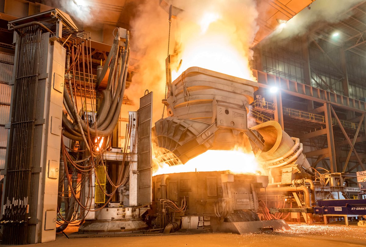 CowboyDanPaasch's tweet photo. #SteelDynamics' SW-Sinton Texas Division, purported future supplier of nearly equidistant #StarbaseTX and #TeslaAustin. Plant expected to come online this Fall w/ two primo electric arc blast furnaces. https://t.co/zgiQ0wzrgh #SpaceX #Tesla https://t.co/05UtUmINqm