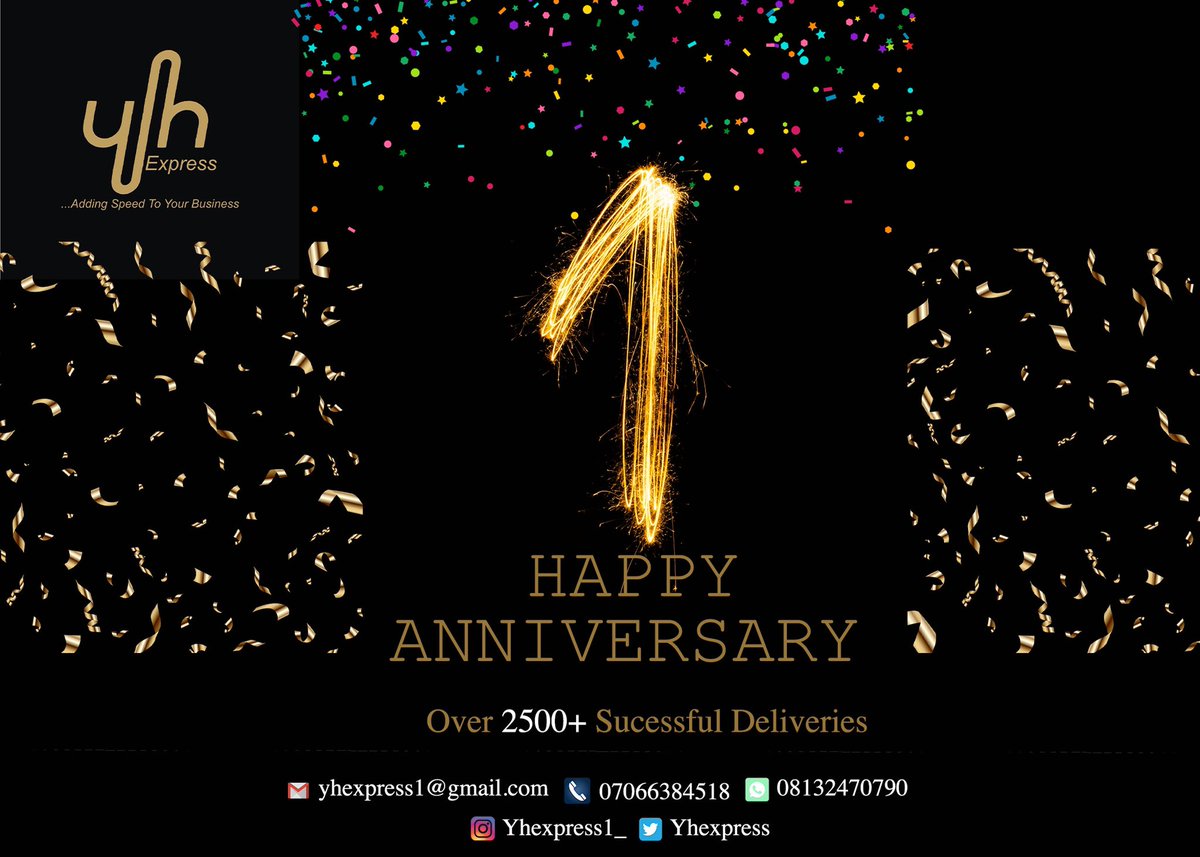 YhExpress's tweet photo. Hello Everyone! YH Logistics is one today🥳It’s been a year since we started and your supports throughout have been everything to us. 
We will like to use this opportunity to thank y’all for the support right from the start, We wouldn’t have been here without you guys. Thank You https://t.co/klwF1VQSMk