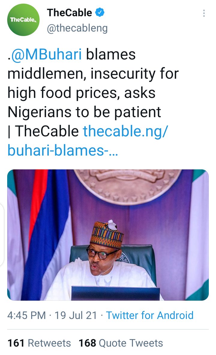 Buhari, a tragic mistake of history.