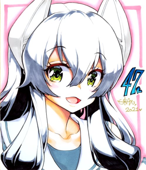 今日の色紙308日目伊号第四十七潜水艦これも中色紙ですね#描いた色紙なるべく毎日アップする#コピック #アナログ絵 #艦これ #伊47 