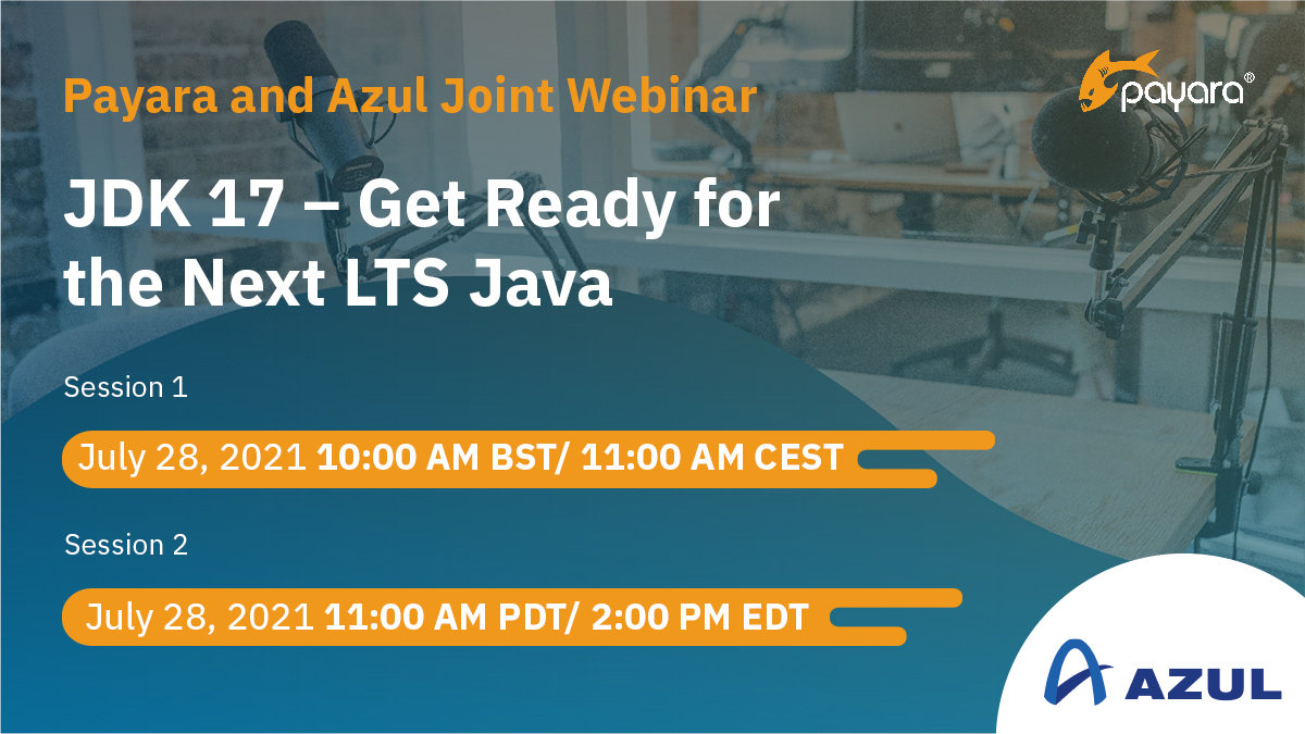 Payara_Fish's tweet image. 🎉Announcement! 
Following the success of our January collaboration with @AzulSystems, we&apos;re helping you get ready for the next LTS @java #JDK17 ! We&apos;ll discuss TLS support in @OpenJDK , #JavaFlightRecorder &amp;amp; more. 2 events, choose to suit your timezone: hubs.ly/H0SzQSf0