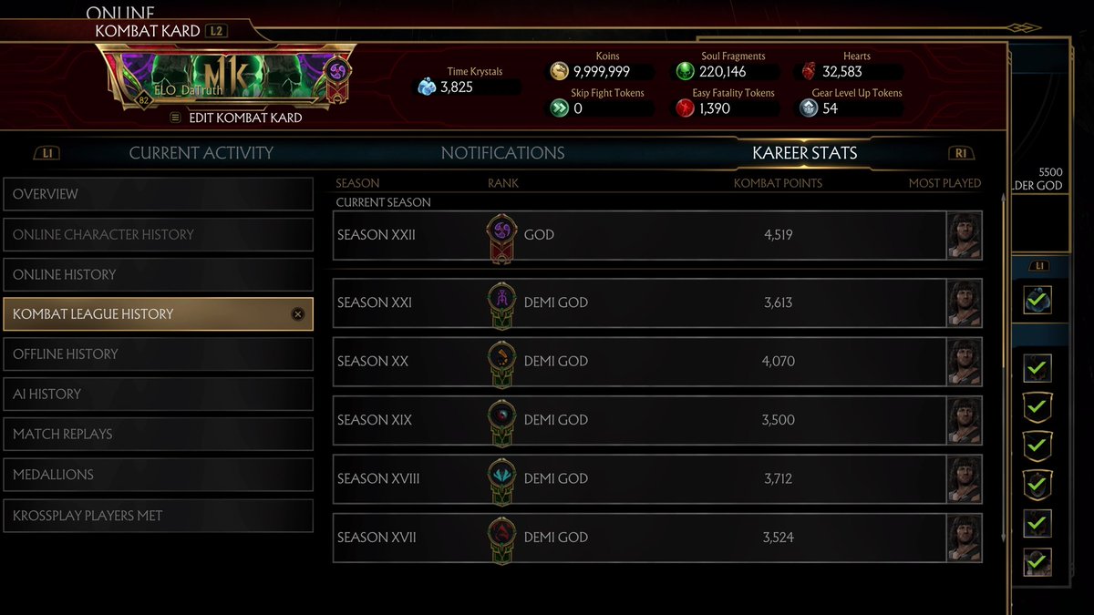 EloDaTruth's tweet photo. Them Stats tho... Season of Konquest #GodRank #Rambo #KombatLeague https://t.co/IDtqzhVj0L