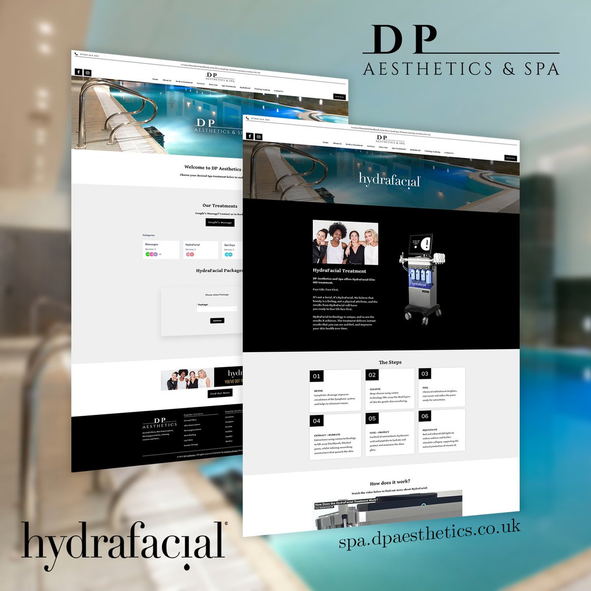 We're very proud to be a part of the opening of a brand new spa for DP Aesthetics which offers amazing facilities, treatments and the one and only HydraFacial. Find out more at spa.dpaesthetics.co.uk! #spa #hydrafacial #newwebsite #aesthetics