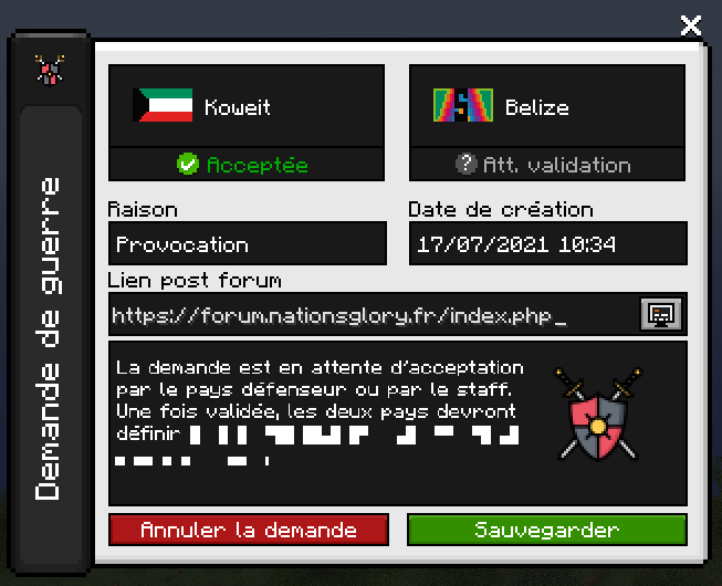LeVE_Officiel's tweet photo. 🔴[SCOOP] - Nos sources révèlent que la Mise à jour Guerres de #NationsGlory devrait compoter des demandes de guerre in-game ! iBalix aurait volontairement flouté les dernières lignes... https://t.co/8EITUlIgBk
