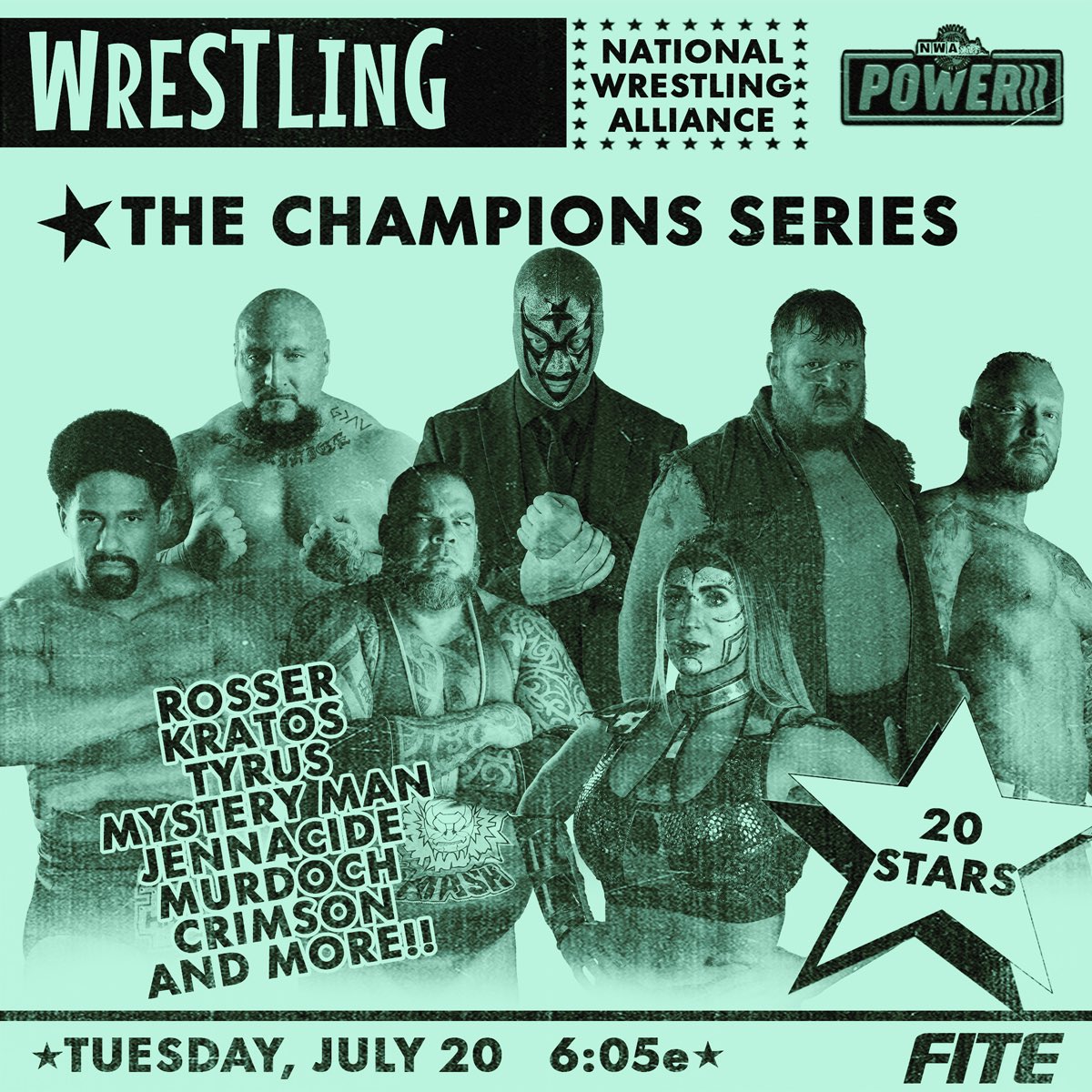Jeez215's tweet photo. Tonight on #NWAPOWERRR, The Champions Series!! Tune in at 6:05pm EST on @fitetv 
#NWAPowerrr 
#NWA 
#NWAWrestling 
#EMPOWERRR 
#NWA73 #NationalWrestlingAlliance #RaceForTheChase 
#PowerrrSurge #WrestlingAtTheChase 
#thechurchsmoney 

https://t.co/aOsSDkTCfw https://t.co/jOPwEWw53y