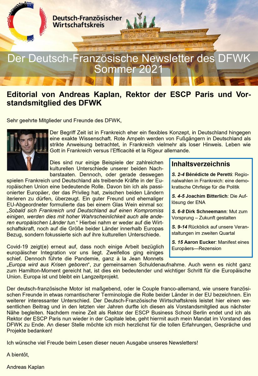 andreaskaplan's tweet photo. #Editorial for @DFWK__Berlin’s #newsletter in #German #language | #dfwk #deutschfranzösischerwirtschaftskreis #germanfrencheconomiccircle #frenchgerman #germanfrench #thankyou #andreaskaplan #escpbusinessschool #escpparis #escpberlin https://t.co/eWB33mcTTF