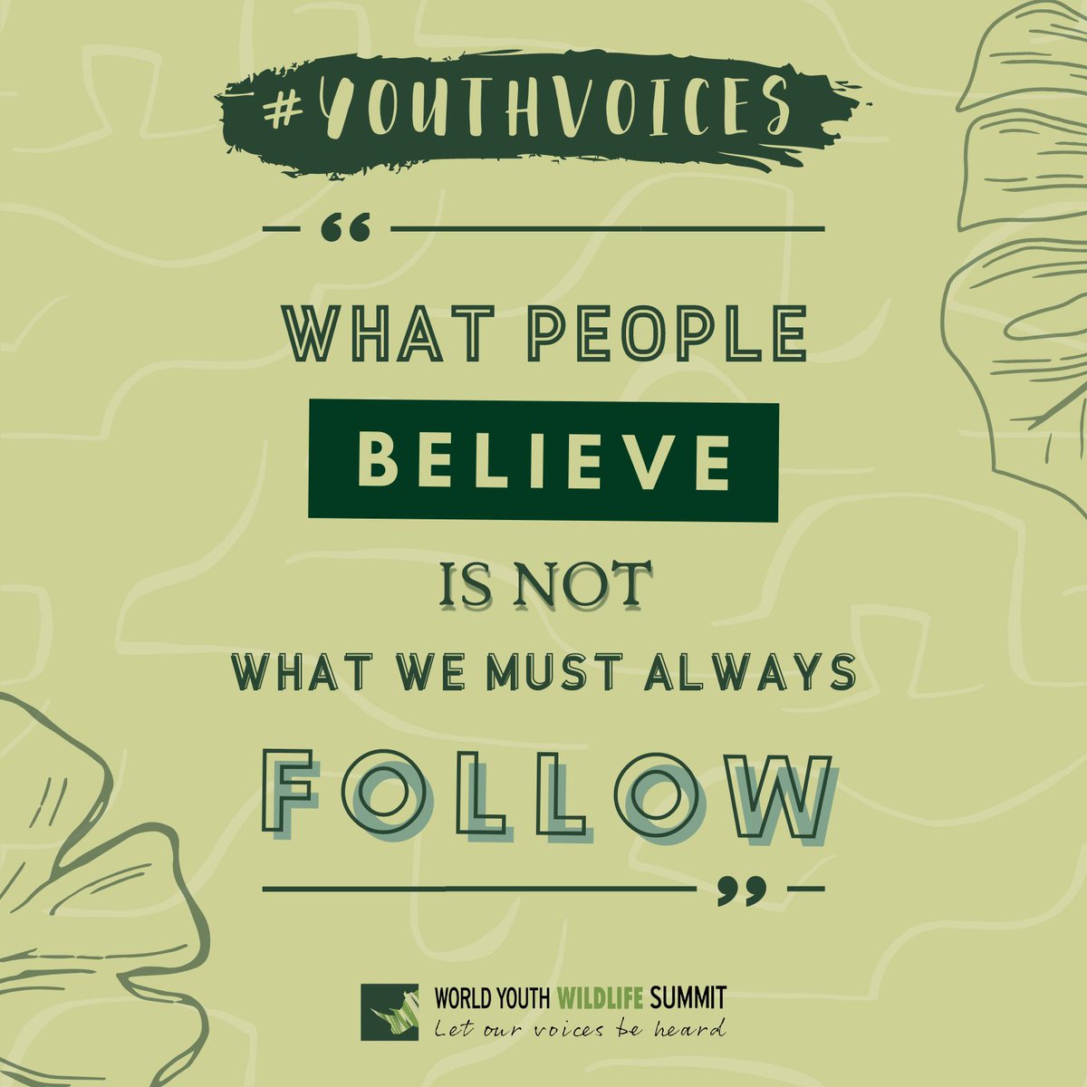WildlifeSummit's tweet photo. In both Africa and Asia, there are beliefs around #wildlife products and their uses in so-called 'traditional #medicine'. But popular belief does not make consuming these products the right thing to do... 

#YouthVoices #LetOurVoicesBeHeard https://t.co/BRF6XZTyIu
