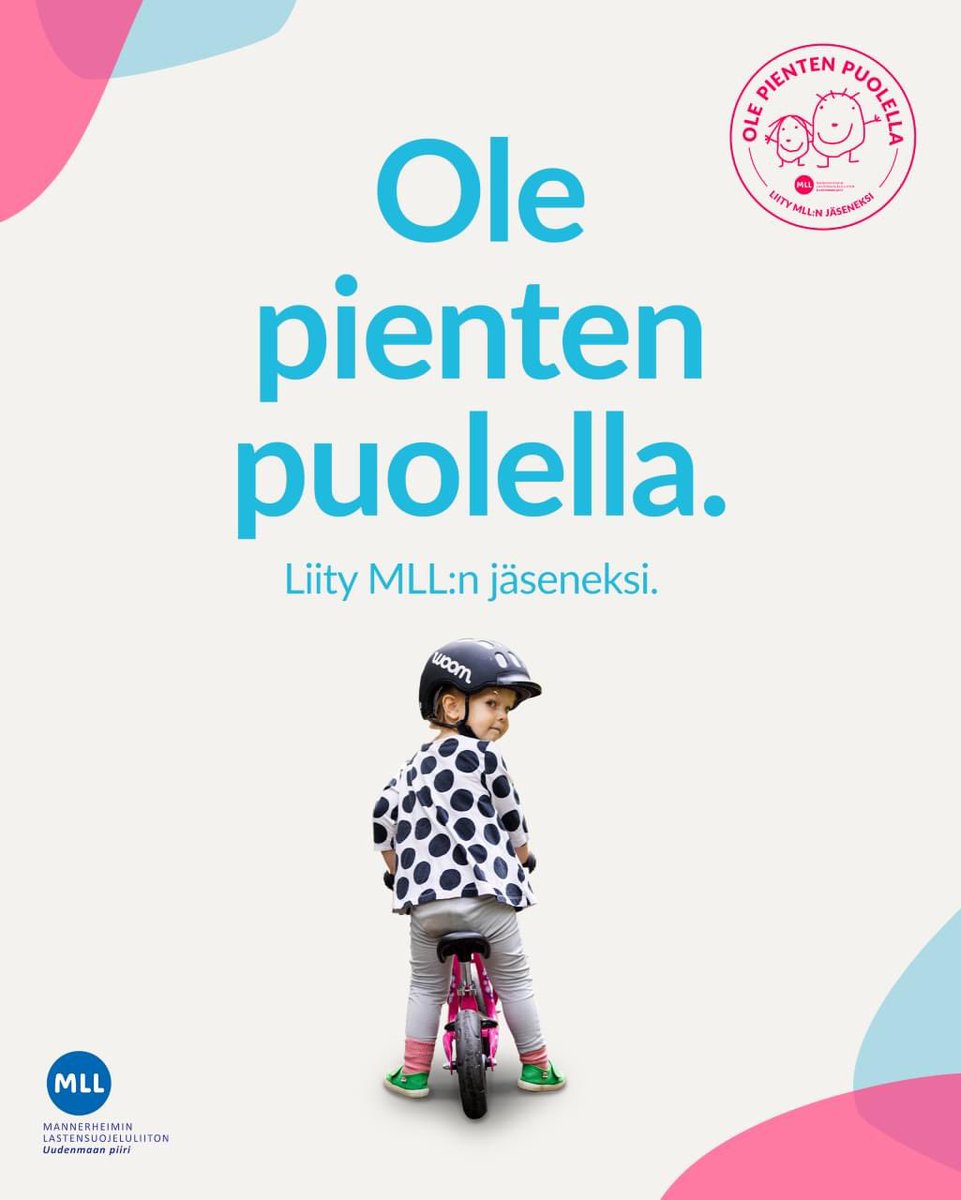 MLL_Uusimaa's tweet photo. ❤️ Ole pienten puolella.
Liity MLL:n jäseneksi.
Lue lisää ja liity MLL:n jäseneksi 👉 https://t.co/RcoSCp9iXR
MLL:n jäsenyys on helppo tapa osoittaa, että olet pienen puolella. MLL puolustaa lapsen oikeuksia, auttaa ja tukee perheitä.
#MLL100 #MLLUusimaa #olepientenpuolella https://t.co/qugUFs0b6C