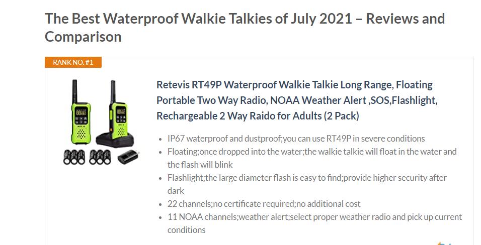 retevis_fans's tweet photo. Yes, it is #Retevis #RT49P. #Waterproof #floating long-range walkie-talkies for your outdoor adventure!
The best waterproof walkie-talkies of July 2021.
Get the same one here: https://t.co/aOK4Peq1Ta with the promo code: BuyRT49P https://t.co/V160olWYsx