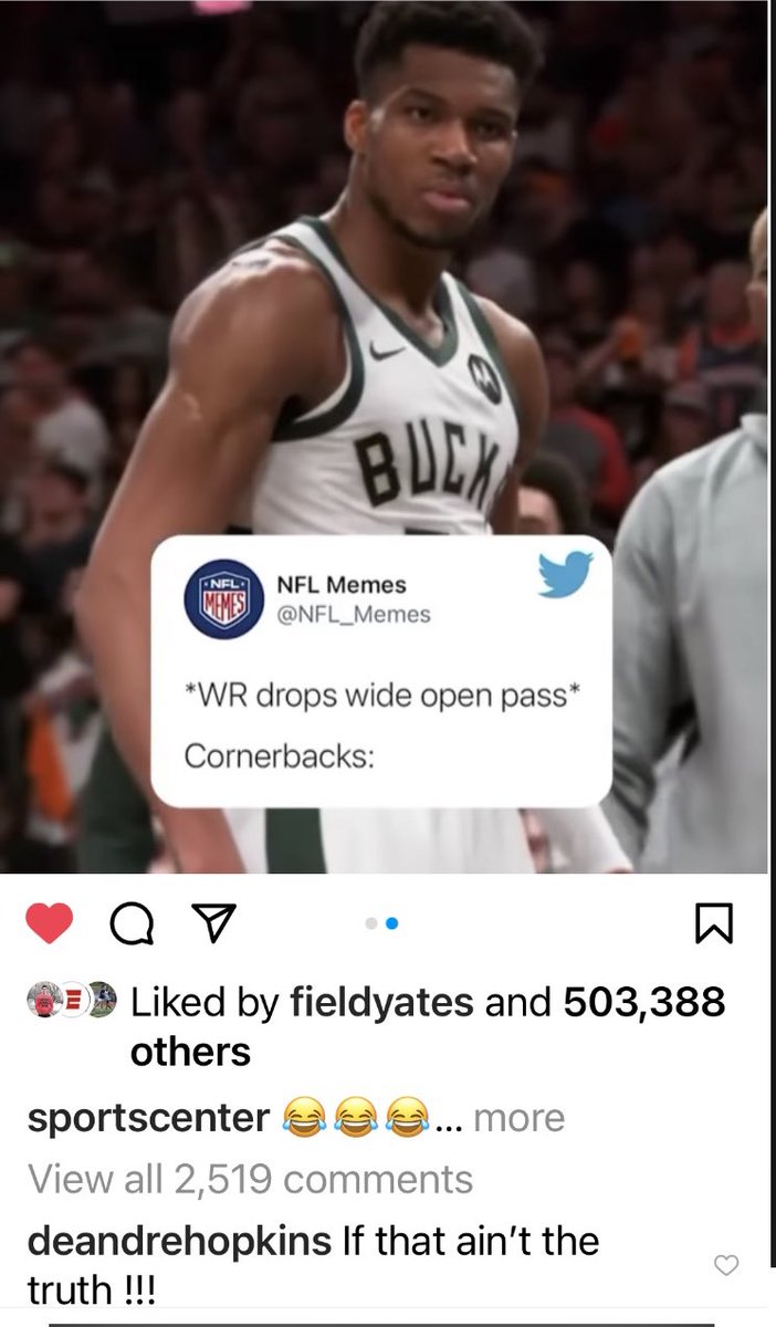 MatthewBerryTMR's tweet photo. 😂😂😂😂😂 I love DeAndre Hopkins. (Via @SportsCenter on Instagram) https://t.co/jVTU4eucG0