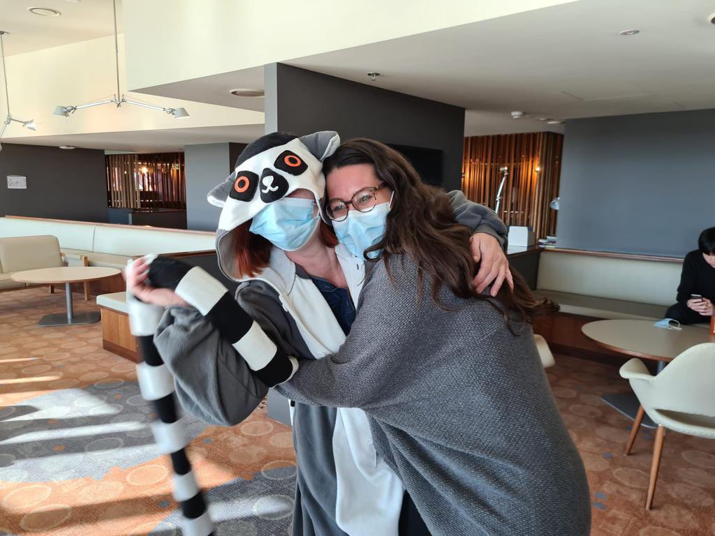 My lab family is awesome!! 🥰
Yes, that’s my cool supervisor dressed up as a lemur to celebrate my PhD achievement! I absolutely loved it! #DrDelima