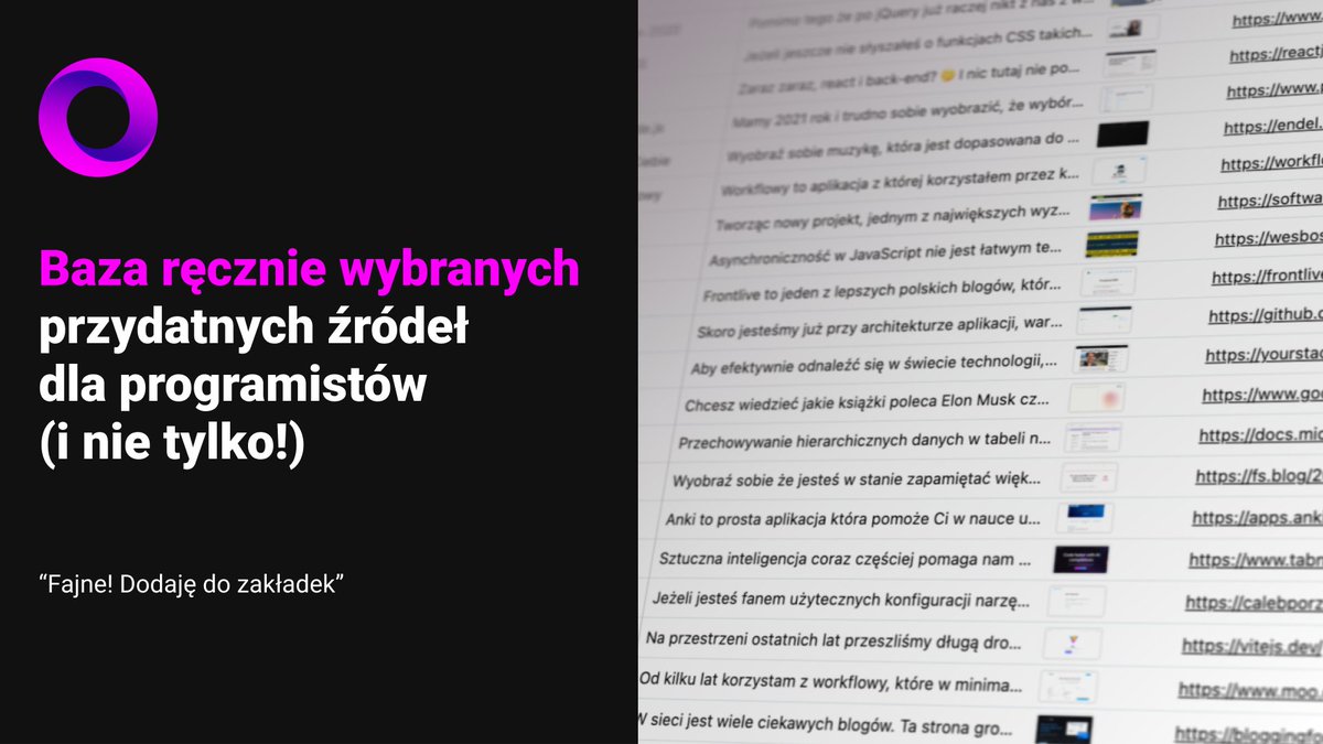 _overment's tweet image. Od ponad 20 tygodni prowadzę newsletter na eduweb.pl 😍 Do każdego wydania dodaję kilka moim zdaniem przydatnych linków. 

Tutaj macie całą listę: 
airtable.com/shrLfBdP1d6w2U…