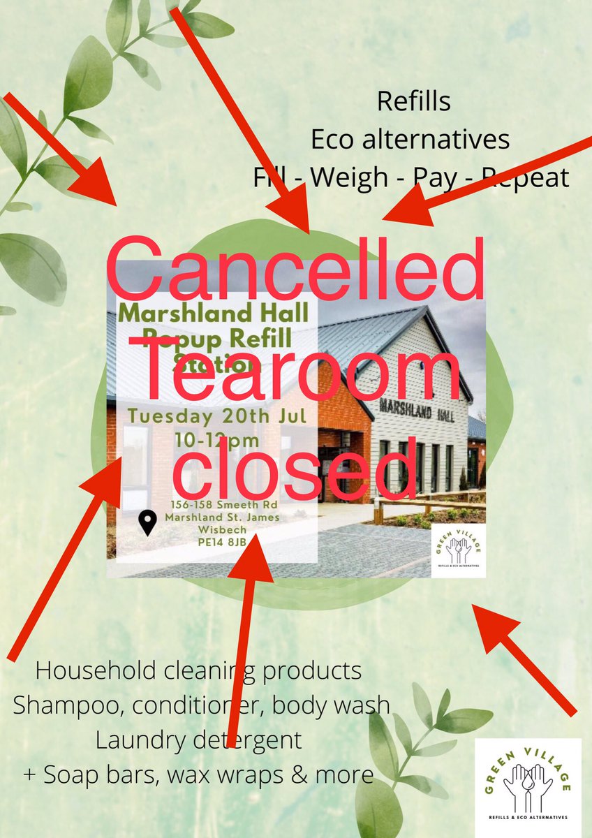 MarshlandHall's tweet photo. Pop up cancelled today as the tearoom is closed, so sorry for any inconvenience, we will rearrange! https://t.co/neV9sVcin1