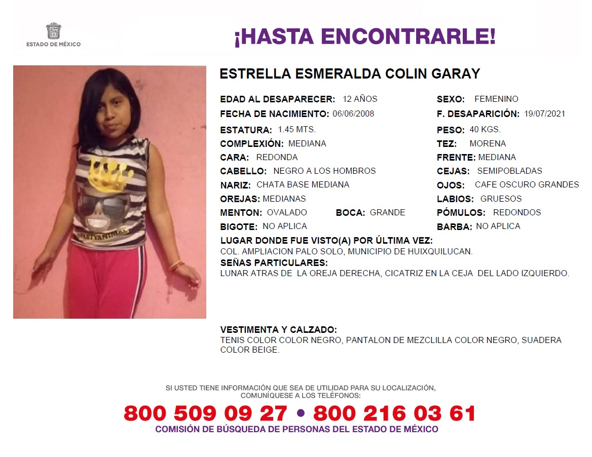 Necesitamos de su ayuda, favor de difundir, es nuestra alumna y deseamos que regrese pronto a su hogar. gracias
#HastaEncontrarteEstrellita
#BusquedaConValor