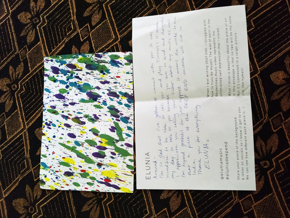 I am so glad to receive this pieces of art from Border lines from <a href="/eluniamusic/">ELUNIA</a>. This is the Frist time ever I have received a letter in my life..  am so excited and joyful after receiving this pieces of art.

youtu.be/W5J--sxvO2E 
 Check it out the link for Borderline..