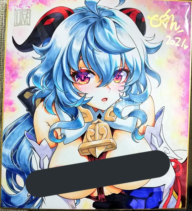 サンクリ用に描いたこの甘雨の色紙、髪の毛の色味が濃くなりすぎて売り場から引っ込めていたものなんですが今月イベントに出てなくて収入がアレなのでもしお求めの方がいましたら色紙代10000円+送料着払いにて自宅通販させていただきます。ご希望の方はDM をください。 