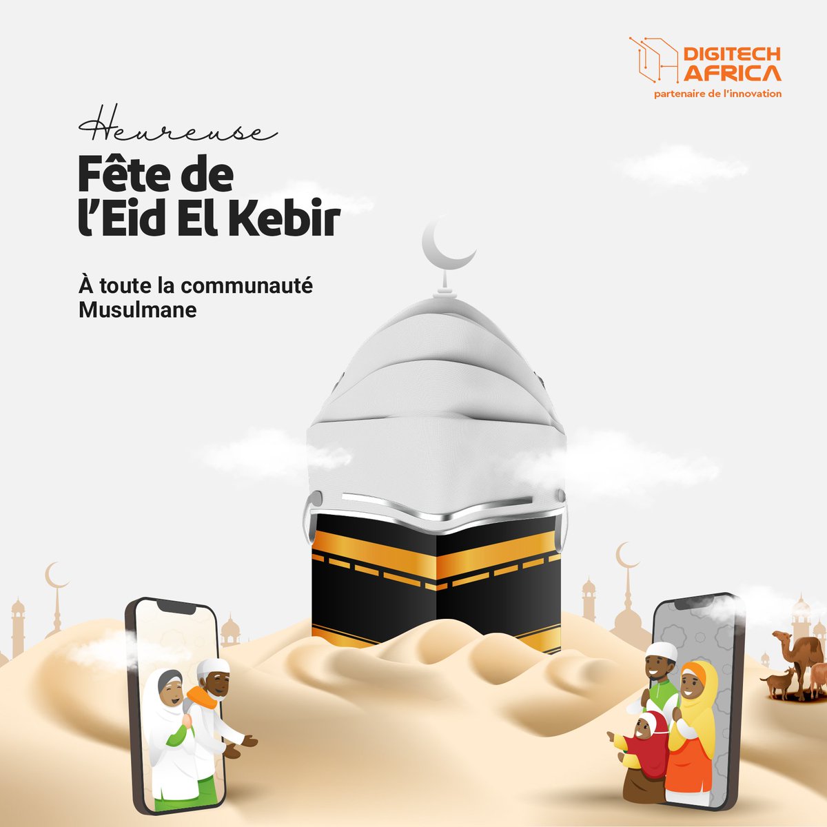 Que la bénédiction d'Allah couvre votre famille et vous apporte bonheur, joie et bonne santé!