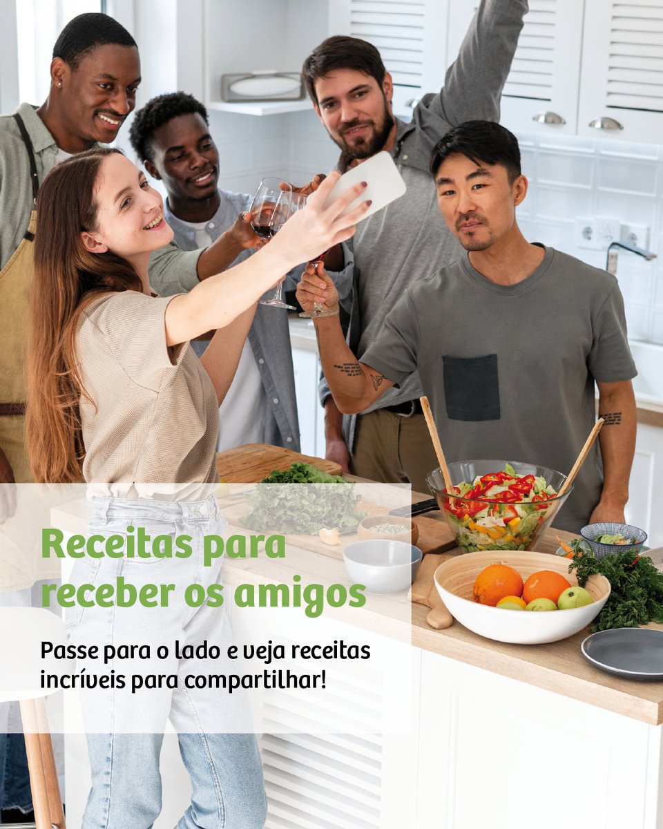 SacolaoDaSanta's tweet photo. Hoje é Dia do Amigo! 🤩

Para celebrar as amizades nós separamos as algumas receitas deliciosas e ótimas para fazer junto e compartilhar com os amigos enquanto coloca o papo em dia! 💚

#DaSanta #diadoamigo #amigos #receitas

 #receitassaudaveis #babaganuche #tomatinho https://t.co/iORhqkHQFm