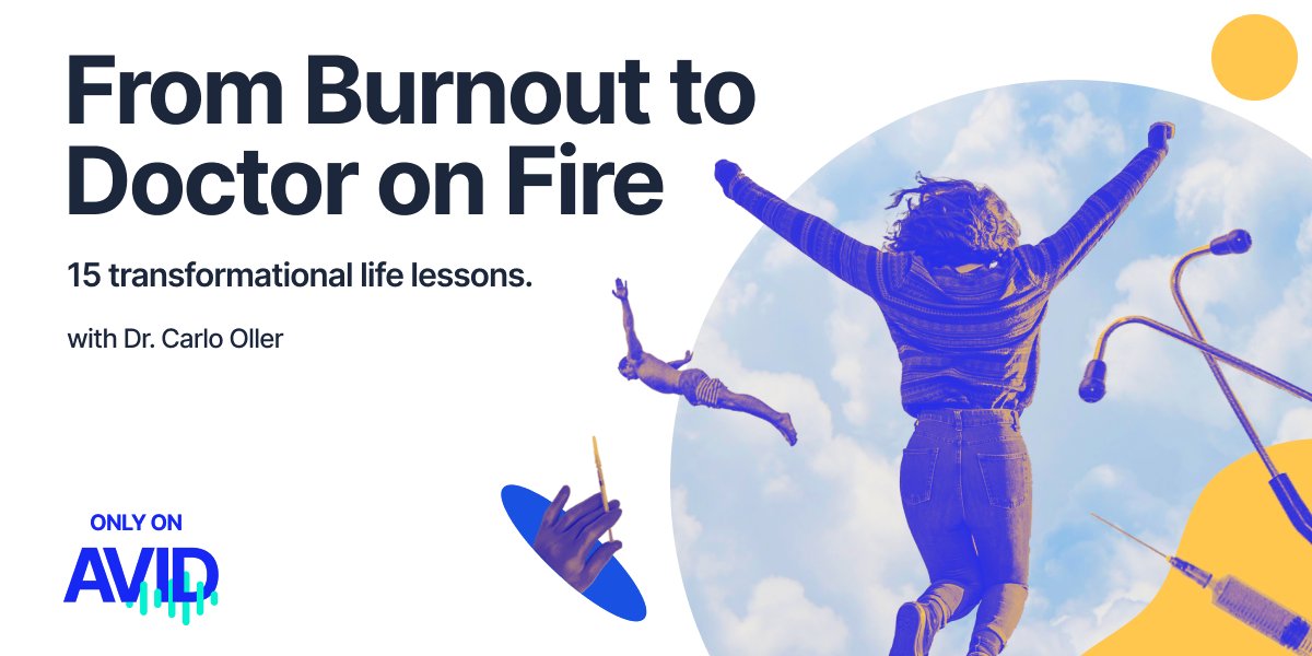 AVIDFM's tweet image. Feeling burnt-out? 😰 Don’t worry, We’ve got just the thing.

Turn the page on the book of your life and take back control with our new audio course with Dr. Carlo Oller, a board-certified emergency physician and host of DrERtv! 💉 
Check it out here! 👉 bit.ly/3BhPnzD