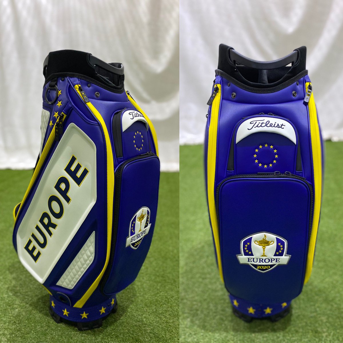 GamolaGolf's tweet photo. 🚨 Now available in-store 🚨

The #TeamEurope bags &amp; accessories for the Ryder Cup are now available here at Gamola Golf! These will be in high demand so please pop in &amp; see us in-store or give us a ring if you are interested! 

#RyderCup #TeamEurope #Golf #ScottishGolf #Titleist https://t.co/5zOXf2OmVK