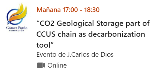 🆕 <a href="/minasenergiaupm/">minasenergiaupm</a> y la <a href="/FGP_ETSIME/">Fundación GómezPardo</a> organizan mañana un webinar para analizar el papel del almacenamiento de #CO2 como herramienta de #descarbonización. En la 2ª parte del acto, se presentará el libro "CO2 injection in the network of carbonate fractures" linkedin.com/events/co2geol…