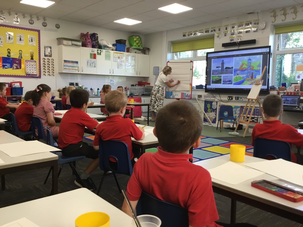 BhaYear2's tweet photo. Year 2 have been incredibly lucky and have had an art masterclass by our favourite artist @Laurawallart. What a #remarkable morning. We love Sophie and Goose! We will post our masterpieces later... #remarkablelives #discoverwhatspossible #art @BHA_TQ @AETAcademies https://t.co/R7EkYIDW1f