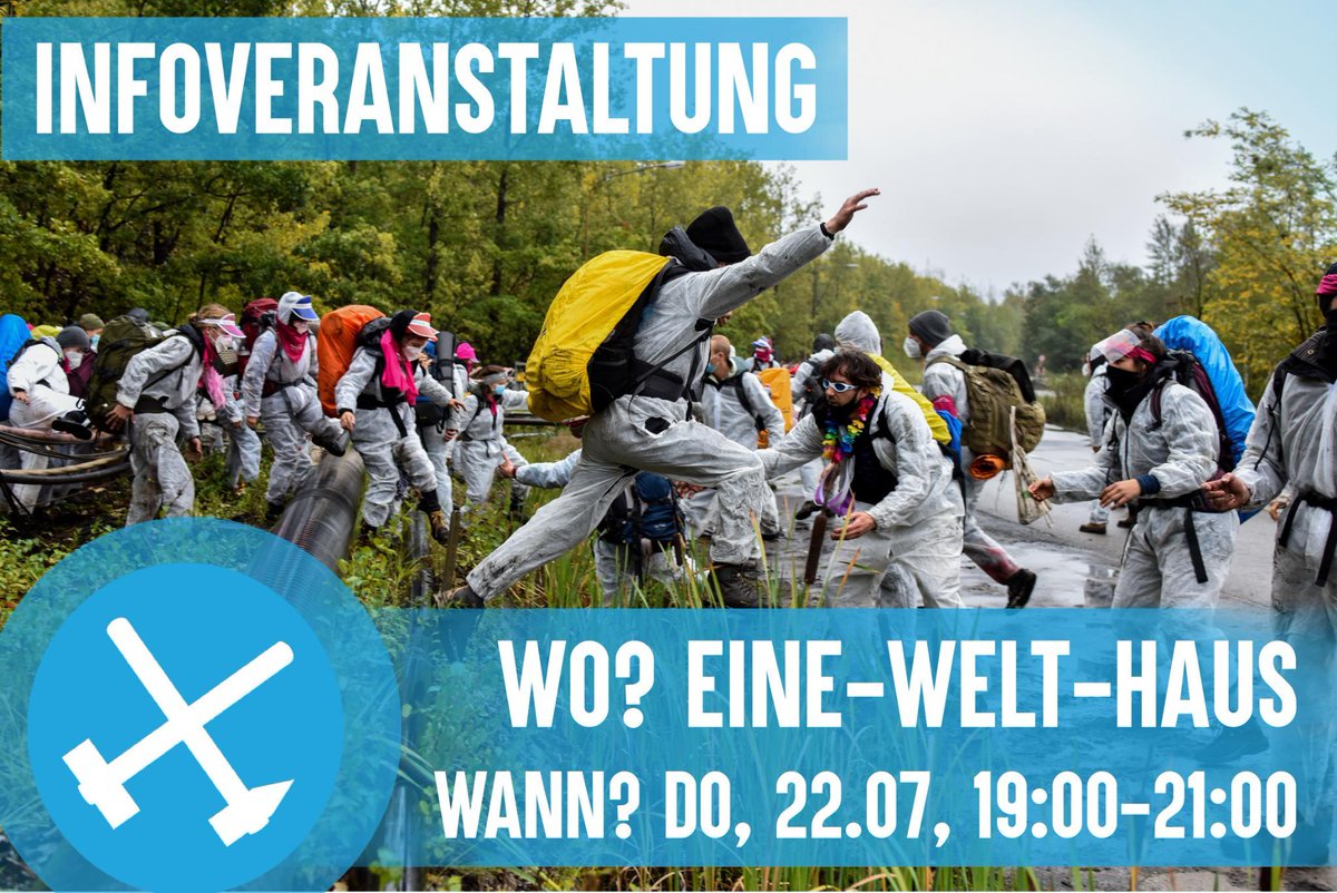 Egal ob mit der Cousine auf die Schiene oder mit der Tante an die Kante: Vorher gilt's noch Infos zu zapfen! Kommt am Donnerstag zur #Infoveranstaltung in #München zur #EndeGelände Massenaktion ins @EWH_Muenchen.