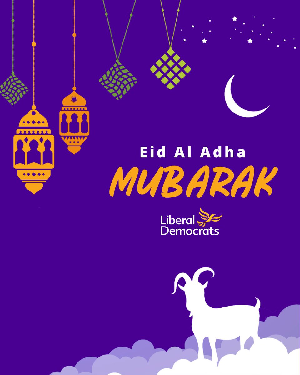 Eid Mubarak to Muslims celebrating #EidAlAdha here in the UK and throughout the world. Wishing you a happy and blessed celebration.