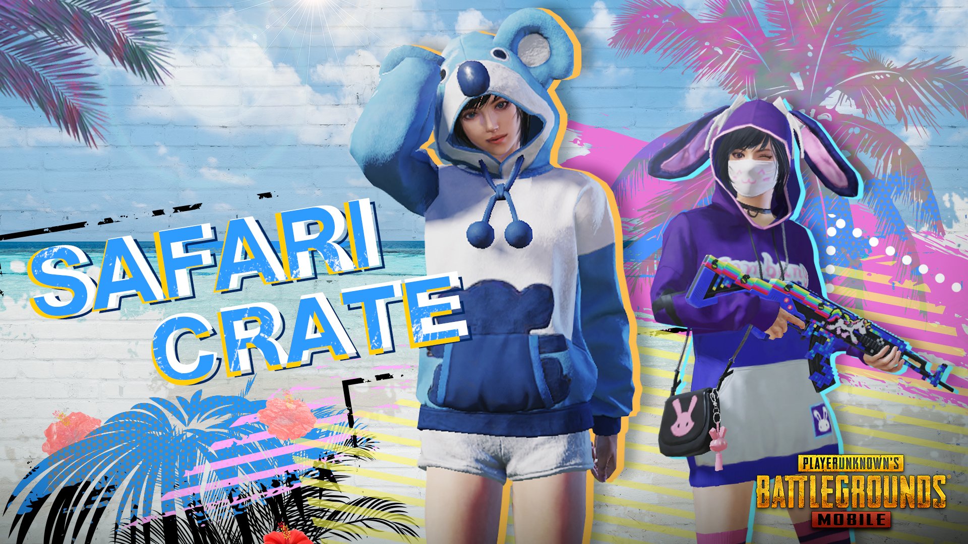 Pubg Mobile Japan 衣装スキン ブルーコアラなりきりセット と 萌えウサギセット が Safariクレート に登場中 またレベルアップ銃器スキン M762 Unicorn もラインナップされています かわいいは 正義 Pubgモバイル T Co