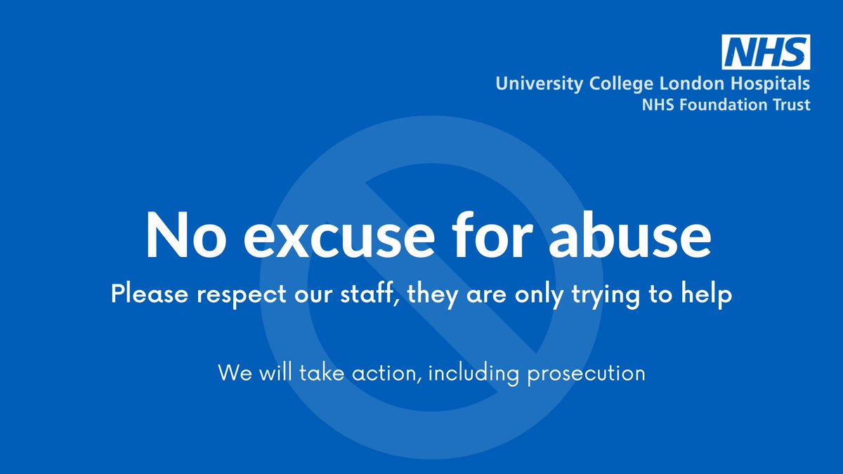 Our staff are here to help and care for you, they should not have to suffer abuse for doing their job. If you do abuse our staff, please know,  we will take action and you could face prosecution. Thank you.