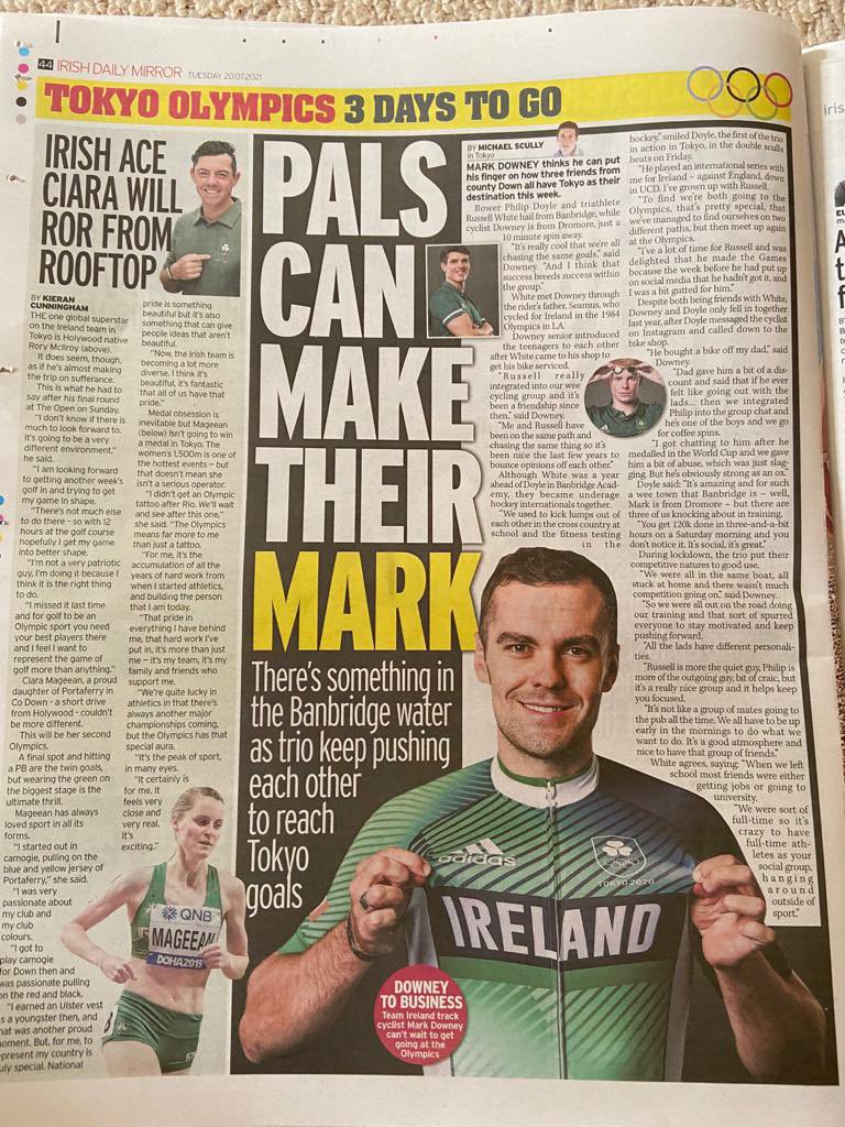 Ban Academy Sport (@banacademysport) on Twitter photo Great write up in the Irish Daily Mirror on our two Olympians <a href="/russellwhitetri/">Russell White</a> and <a href="/phildoyle22/">philip</a>. Best of luck to them both in the Tokyo <a href="/Olympics/">The Olympic Games</a> for <a href="/TeamIreland/">Team Ireland</a> Great write up in the Irish Daily Mirror on our two Olympians <a href="/russellwhitetri/">Russell White</a> and <a href="/phildoyle22/">philip</a>. Best of luck to them both in the Tokyo <a href="/Olympics/">The Olympic Games</a> for <a href="/TeamIreland/">Team Ireland</a>
