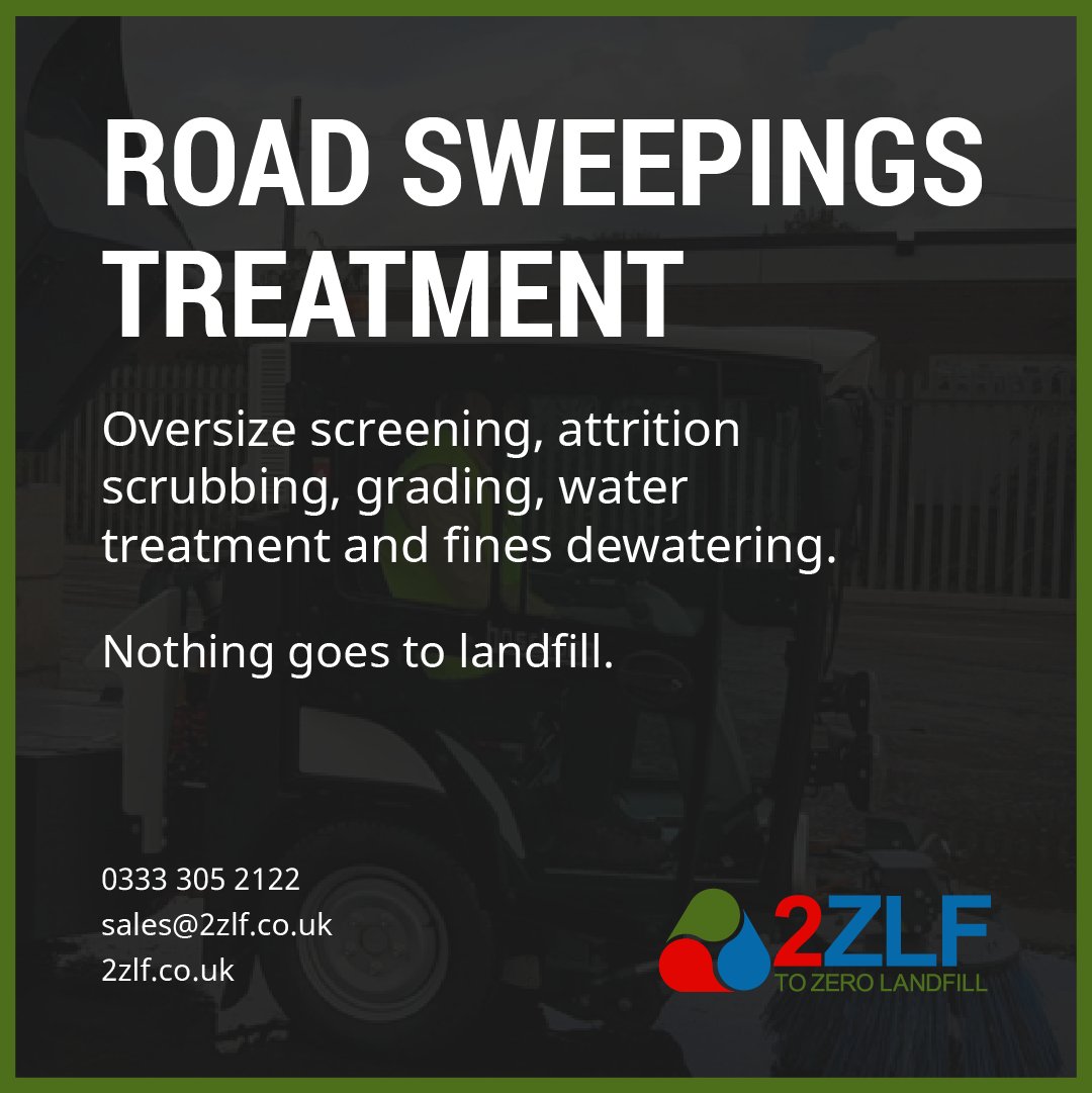 From oversize screening to dewatering fines, we do everything we can to divert your road sweepings from #Landfill