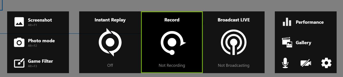 Geforce options for streaming and recording