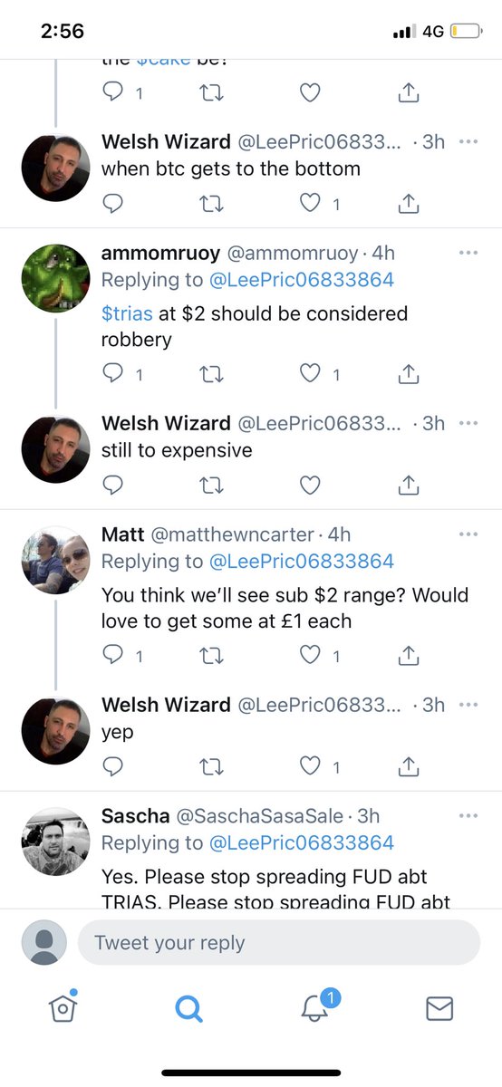 SadafJadran's tweet image. A following built purely on insulting the same thing he represents; moonboys &amp;amp; misinformation. 
19/05 - I tweeted about putting a $trias buy order @ $5-6. I was told “no chance” 
19/07 - a tweet from the man himself calling $trias @ $2 “too expensive”
Stop hating. Humble yourself