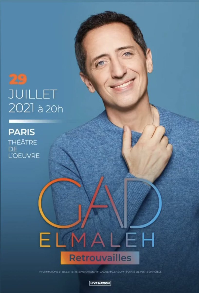 GadElmalehMania's tweet photo. RETROUVAILLES 🤍 le 29 juillet au @THEATREdlOEUVRE ! 🎉
Billets : https://t.co/nTASfIXI6z
@gadelmaleh @LivenationFR @angeloizb https://t.co/BVf4icj5gZ