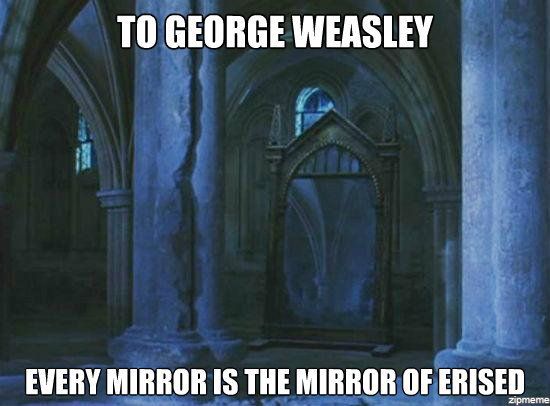 PotterWorldUK's tweet photo. To George Weasley every mirror is the Mirror of Erised. 😭😭😭 https://t.co/4ZTQJkWeXR