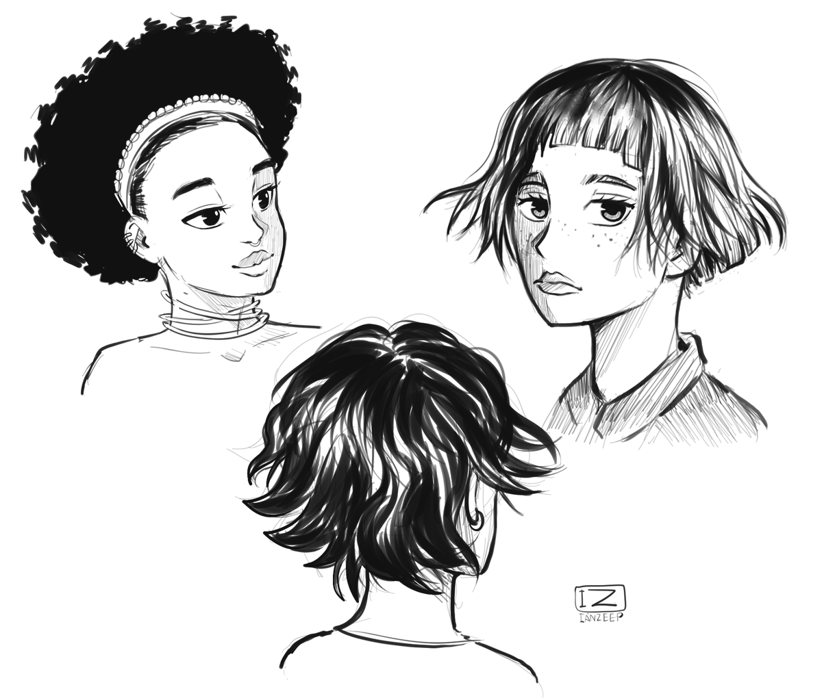 IanCravis's tweet photo. #hairstyle #sketch #illustration #doodle #ArtistOnTwitter https://t.co/jrYGZAgqZg