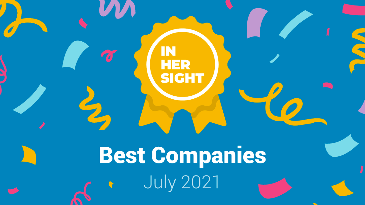 Award ribbon for best companies to work for July 2021. Click the image to visit our review page at inhersight.com