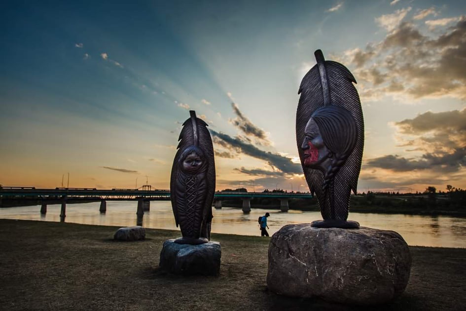 The latest sculpture was unveiled in Prince Albert on July 7, 2021, to commemorate MMIWG. Photo credit All my Relations Photography.