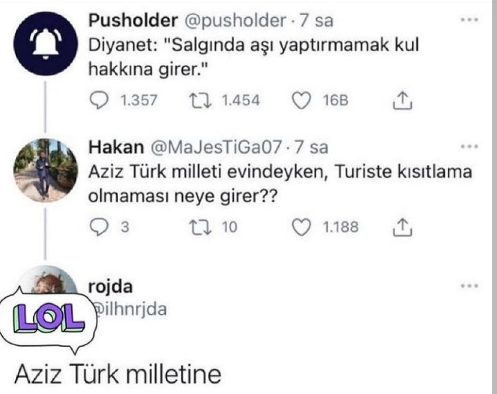 Aziz Türk milletine SJSAOAJSJ