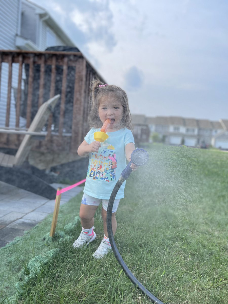 Her shirt says in all…”Better together!” Soaking up every little “bite” of summer. ☀️ #lifeatatt