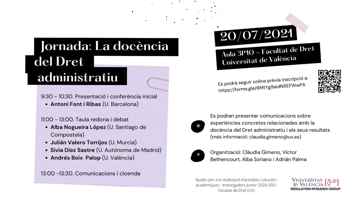 victorbethen's tweet photo. Hace unas horas hemos terminado en @DretUV una fructífera jornada sobre la docencia del Derecho administrativo. Gracias a Antoni Font, @albadetoba, @jvalerot, @Silvia_UAM y @Andres_Boix hemos extraído muchas experiencias para aplicar, ideas para mejorar y muchas reflexiones. https://t.co/LTuyp4Gt6V
