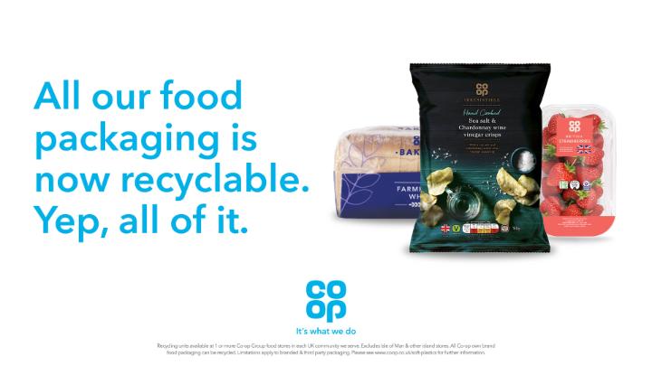 Have you seen 👀 <a href="/coopuk/">Co-op</a> is making it easier for you to do your bit for the environment. 🌎  All Co-op's food packaging, including soft plastic, is now recyclable. coop.uk/3dTO0Ns  #ItsWhatWeDo