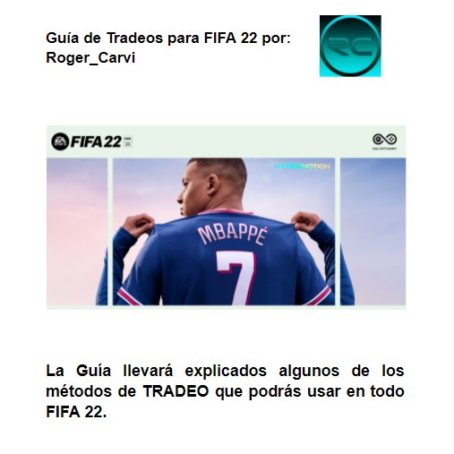 Roger_Carvi's tweet image. Si deseas recibir la Guía de Tradeos GRATIS que realice para FIFA 22 haz lo siguiente. 

- Seguirme
- Retweet
- Like

Así recibirás la guía de Tradeos FIFA 22 en tus MD
Si te falta 1 cosa no te llegará nada🤭 

PD: LOS AMO CHINGA ❤️