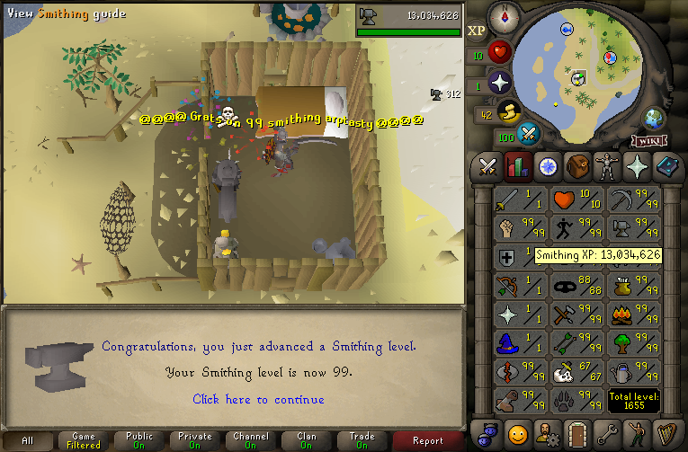 99 smithing!