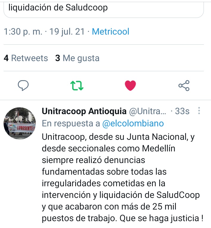 Apenas 5 años después, la Contraloría imputa responsabilidades fiscales a 3 ex funcionarios de SaludCoop EPS. Que se haga justicia por el atropello laboral y despojo  a 25 mil  trabajadores directos e indirectos de la EPS!