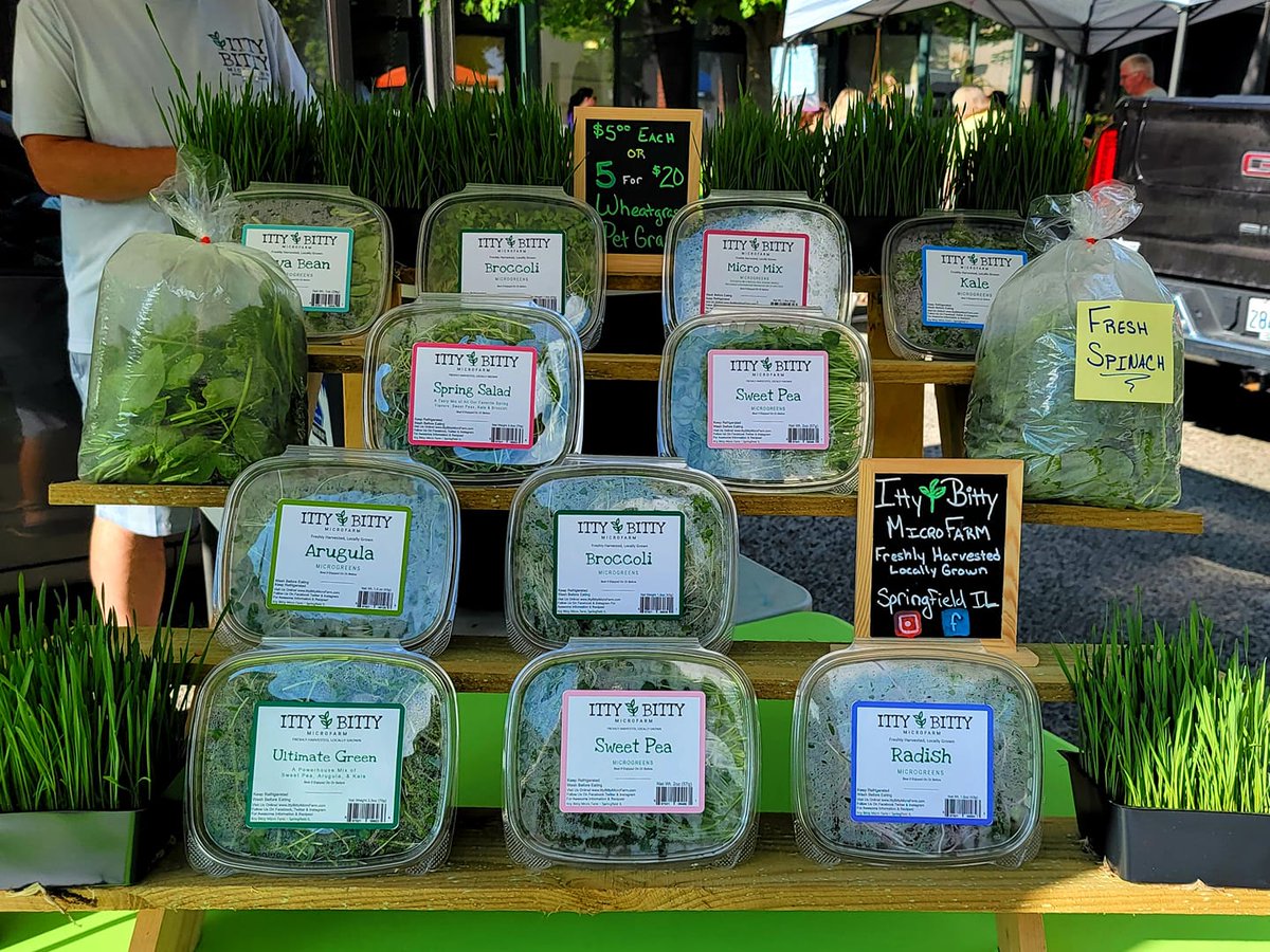 Nutritious and delicious, all items are grown, harvested, and packaged in Illinois! Come see them at the Illinois Products Farmers Market every Thursday from now until October 14th! (2/2)