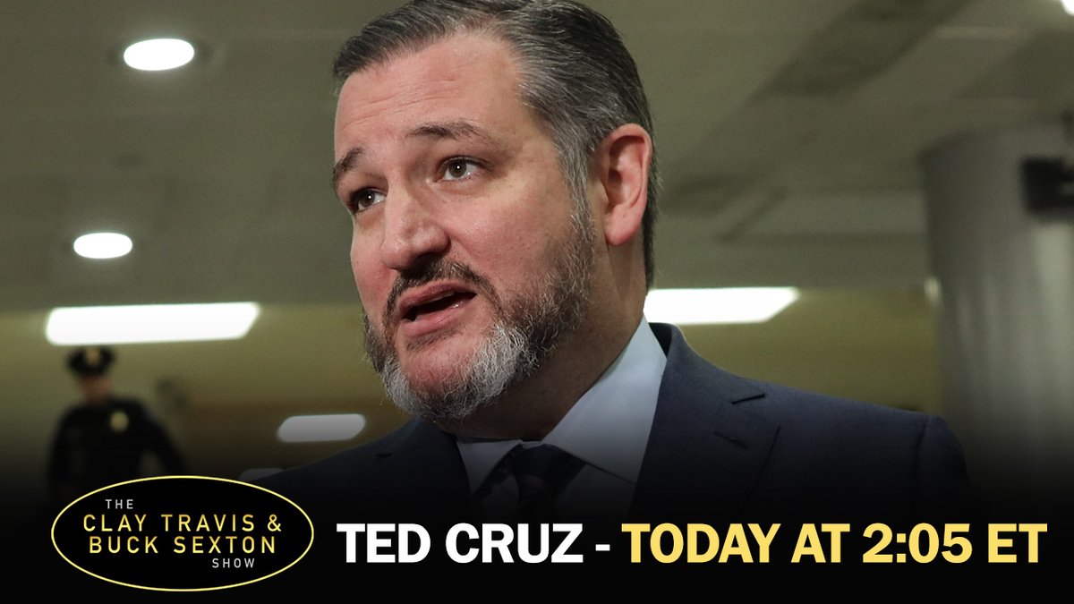 clayandbuck's tweet photo. Senator Ted Cruz joins #ClayandBuck today to discuss Cuba, big tech censorship and immigration. Come hang out with us!
https://t.co/lCj5hdJ01X https://t.co/klLfaCOSkr